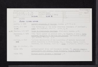 Eassie, NO34NE 4, Ordnance Survey index card, page number 1, Recto