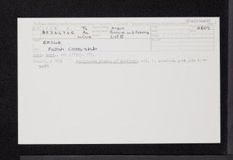 Eassie, NO34NE 4, Ordnance Survey index card, page number 2, Recto
