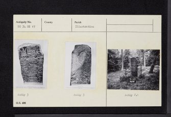 Hunters Hill, Thornton Standing Stone, NO34NE 17, Ordnance Survey index card, Recto