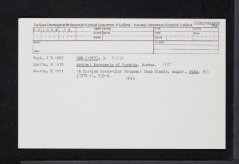 Glamis, NO34NE 24, Ordnance Survey index card, Recto