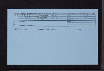 Linross, NO34NE 38, Ordnance Survey index card, Recto