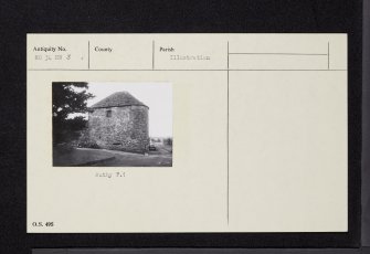 Castle Of Ruthven, NO34NW 3, Ordnance Survey index card, Recto