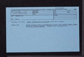 Denoon Law, NO34SE 1, Ordnance Survey index card, Recto