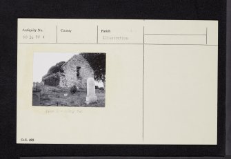 Nevay, Old Parish Church And Churchyard, NO34SW 1, Ordnance Survey index card, Recto