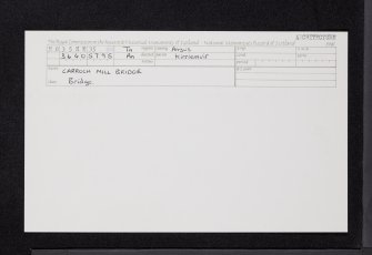 Carroch Mill Bridge, NO35NE 35, Ordnance Survey index card, Recto