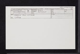 Carroch Mill Cottage, NO35NE 37, Ordnance Survey index card, Recto