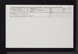 Kinclune House, NO35NW 15, Ordnance Survey index card, Recto