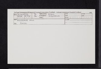 Ascreavie Hill, NO35NW 32, Ordnance Survey index card, Recto