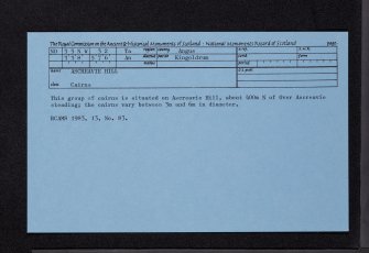 Ascreavie Hill, NO35NW 32, Ordnance Survey index card, Recto