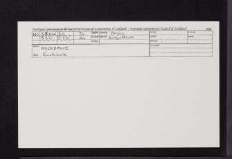 Ascreavie, NO35NW 34, Ordnance Survey index card, Recto