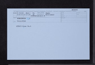 Kirriemuir, NO35SE 20.4, Ordnance Survey index card, Recto