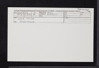 Logie House, NO35SE 29, Ordnance Survey index card, Recto