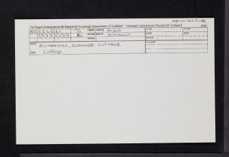 Roundyhill, Burnside Cottage, NO35SE 41, Ordnance Survey index card, Recto
