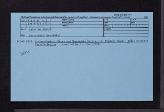 Barns Of Airlie, NO35SW 43, Ordnance Survey index card, Recto