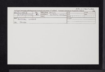 Rottal Lodge, NO36NE 2, Ordnance Survey index card, Recto