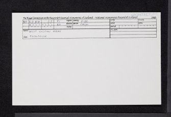 West Gilston Mains, Farmhouse, NO40NW 22, Ordnance Survey index card, Recto