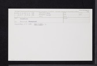 Viewforth, NO40SW 202, Ordnance Survey index card, Recto