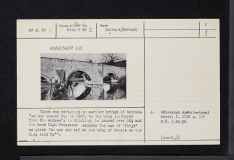 Dairsie Bridge, NO41NW 6, Ordnance Survey index card, page number 2, Verso