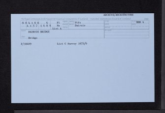 Dairsie Bridge, NO41NW 6, Ordnance Survey index card, Recto