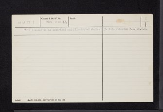 Mount Melville Home Farm, Steading, NO41SE 1, Ordnance Survey index card, page number 2, Verso