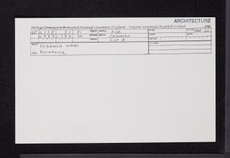 Feddinch Mains, NO41SE 21, Ordnance Survey index card, Recto