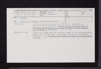 Rumgally, NO41SW 12, Ordnance Survey index card, Recto