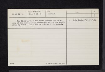 Rumgally, NO41SW 12, Ordnance Survey index card, page number 3, Recto