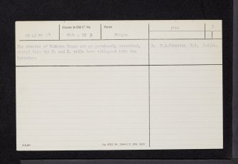 Kirkton House, NO42NW 19, Ordnance Survey index card, page number 3, Recto
