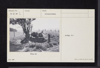 Boulterhall, Tomb, NO42SW 1, Ordnance Survey index card, Recto
