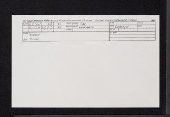 Airdit House, NO42SW 12, Ordnance Survey index card, Recto