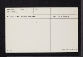 Airdit House, NO42SW 12, Ordnance Survey index card, page number 2, Verso