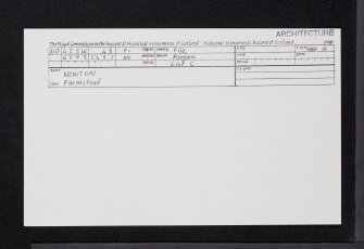 Newton, NO42SW 48, Ordnance Survey index card, Recto