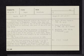 Kingennie, NO43NE 7, Ordnance Survey index card, Recto