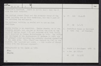 Powrie Castle, NO43SW 2, Ordnance Survey index card, page number 2, Verso