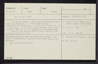 Dunnichen, NO44NE 1, Ordnance Survey index card, Recto