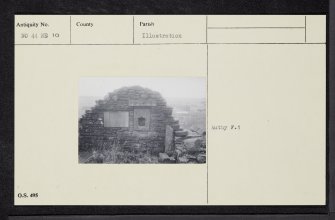 Meathie, Church And Burial-Ground, NO44NE 10, Ordnance Survey index card, Recto