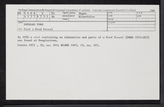 Douglastown, NO44NW 2, Ordnance Survey index card, Recto