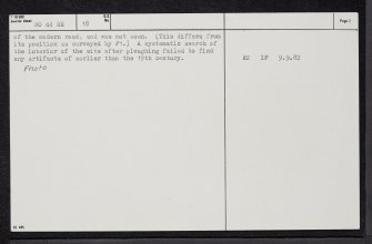 Newlands, NO44SE 18, Ordnance Survey index card, page number 2, Verso