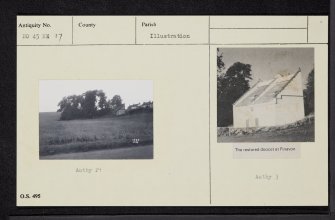 Finavon Doocot, NO45NE 17, Ordnance Survey index card, Recto