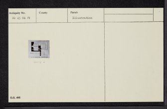 Finavon Castle, NO45NE 18, Ordnance Survey index card, Recto