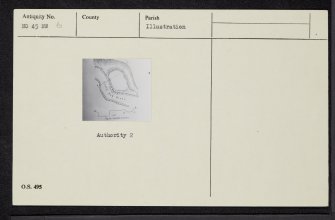 Castle Hill, NO45NW 6, Ordnance Survey index card, Recto
