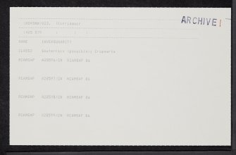 Inverquharity, NO45NW 23, Ordnance Survey index card, page number 1, Recto