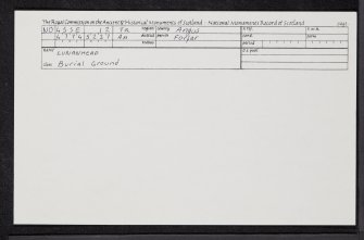 Lunanhead, NO45SE 12, Ordnance Survey index card, Recto