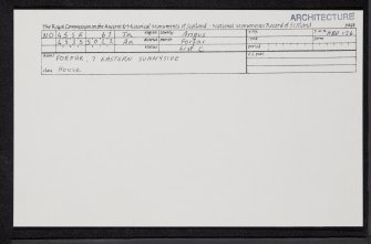 Forfar, 7 Eastern Sunnyside, NO45SE 67, Ordnance Survey index card, Recto