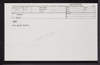 Forfar, General, NO45SE 80, Ordnance Survey index card, Recto