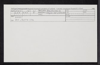 Dinnet, NO49NE 16, Ordnance Survey index card, Recto