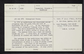 Loch Kinord, NO49NW 13, Ordnance Survey index card, page number 1, Recto