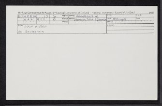 Loch Kinord, NO49NW 13, Ordnance Survey index card, Recto