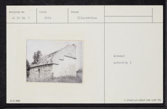 Innergellie House, Doocot, NO50SE 2, Ordnance Survey index card, Recto