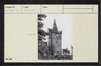 Pittenweem, High Street, Parish Church And Tolbooth Steeple, NO50SW 5.2, Ordnance Survey index card, Recto